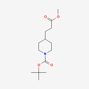 molecular formula C14H25NO4 B2541574 Methyl N-Boc-4-piperidinepropionate CAS No. 162504-75-8; 162504-75-8