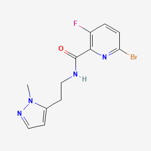 molecular formula C12H12BrFN4O B2541582 6-bromo-3-fluoro-N-[2-(1-methyl-1H-pyrazol-5-yl)ethyl]pyridine-2-carboxamide CAS No. 1808490-31-4