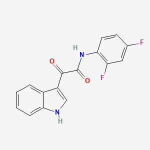 molecular formula C16H10F2N2O2 B2541584 N-(2,4-二氟苯基)-2-(1H-吲哚-3-基)-2-氧代乙酰胺 CAS No. 946387-17-3