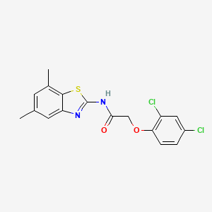 molecular formula C17H14Cl2N2O2S B2541587 2-(2,4-dichlorophenoxy)-N-(5,7-dimethyl-1,3-benzothiazol-2-yl)acetamide CAS No. 912766-58-6