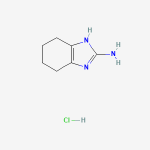 molecular formula C7H12ClN3 B2541593 4,5,6,7-Tetrahydro-1H-1,3-benzodiazol-2-amine hydrochloride CAS No. 40639-89-2