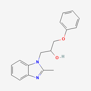 molecular formula C17H18N2O2 B2541596 1-(2-methyl-1H-benzimidazol-1-yl)-3-phenoxypropan-2-ol CAS No. 69407-80-3
