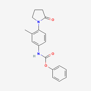 molecular formula C18H18N2O3 B2541600 N-fenil-N-[3-metil-4-(2-oxopirrolidin-1-il)fenil]carbamato CAS No. 941993-00-6