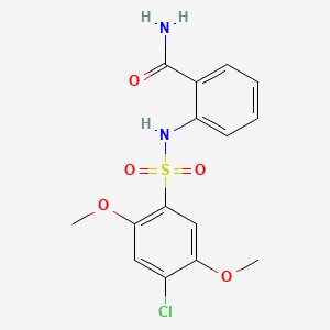 2-(4-Chloro-2,5-dimethoxybenzenesulfonamido)benzamide