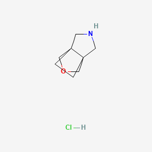 molecular formula C8H14ClNO B2541614 二氢-1H,3H,4H-3a,6a-乙二呋喃并[3,4-c]吡咯盐酸盐 CAS No. 2155854-83-2