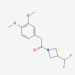 molecular formula C14H17F2NO3 B2541621 1-(3-(Difluoromethyl)azetidin-1-yl)-2-(3,4-dimethoxyphenyl)ethanone CAS No. 2319801-73-3