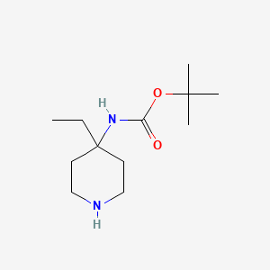 molecular formula C12H24N2O2 B2541636 tert-Butyl (4-ethylpiperidin-4-yl)carbamate CAS No. 440101-15-5