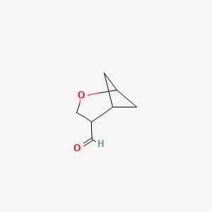 molecular formula C7H10O2 B2541639 2-Oxabicyclo[3.1.1]heptane-4-carbaldehyde CAS No. 2416231-54-2