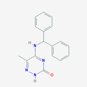 molecular formula C17H16N4O B254164 5-(benzhydrylamino)-6-methyl-1,2,4-triazin-3(2H)-one 