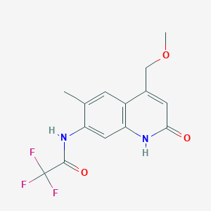 2,2,2-trifluoro-N-[4-(methoxymethyl)-6-methyl-2-oxo-1,2-dihydro-7-quinolinyl]acetamide