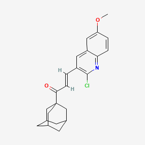 molecular formula C23H24ClNO2 B2541657 (E)-1-(1-金刚烷基)-3-(2-氯-6-甲氧基喹啉-3-基)丙-2-烯-1-酮 CAS No. 1808472-99-2