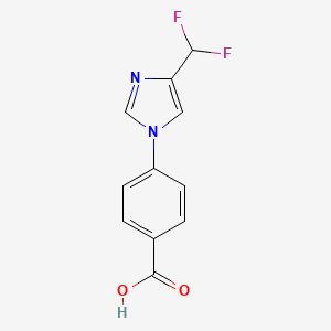 molecular formula C11H8F2N2O2 B2541661 4-[4-(Difluoromethyl)imidazol-1-yl]benzoic acid CAS No. 2248327-69-5