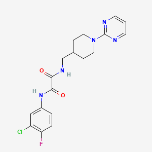 N1-(3-chloro-4-fluorophenyl)-N2-((1-(pyrimidin-2-yl)piperidin-4-yl)methyl)oxalamide
