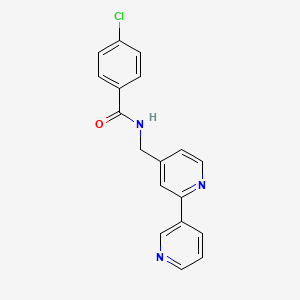 N-([2,3'-bipyridin]-4-ylmethyl)-4-chlorobenzamide