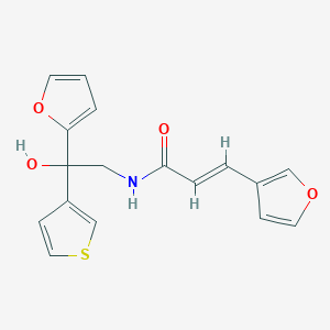 molecular formula C17H15NO4S B2541671 (E)-N-(2-(furan-2-yl)-2-hydroxy-2-(thiophen-3-yl)ethyl)-3-(furan-3-yl)acrylamide CAS No. 2035001-85-3