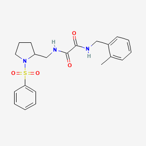 N1-(2-methylbenzyl)-N2-((1-(phenylsulfonyl)pyrrolidin-2-yl)methyl)oxalamide