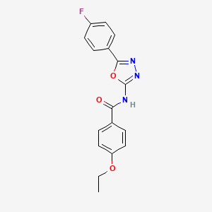 molecular formula C17H14FN3O3 B2541682 4-ethoxy-N-(5-(4-fluorophenyl)-1,3,4-oxadiazol-2-yl)benzamide CAS No. 865285-60-5