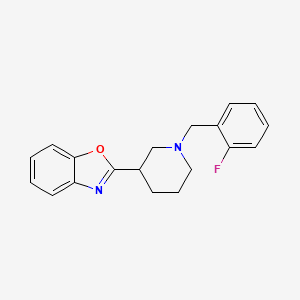 molecular formula C19H19FN2O B2541688 2-[1-[(2-Fluorophenyl)methyl]piperidin-3-yl]-1,3-benzoxazole CAS No. 2329977-69-5