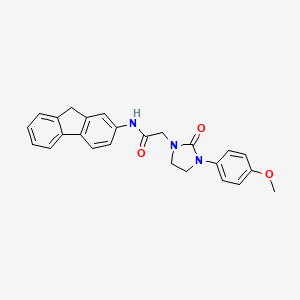 molecular formula C25H23N3O3 B2541694 N-(9H-fluoren-2-yl)-2-[3-(4-methoxyphenyl)-2-oxoimidazolidin-1-yl]acetamide CAS No. 1257548-11-0