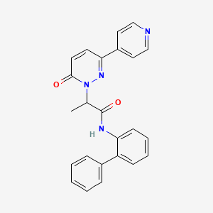 molecular formula C24H20N4O2 B2541698 N-([1,1'-biphenyl]-2-yl)-2-(6-oxo-3-(pyridin-4-yl)pyridazin-1(6H)-yl)propanamide CAS No. 2185590-27-4