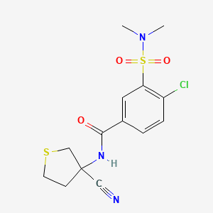 4-chloro-N-(3-cyanothiolan-3-yl)-3-(dimethylsulfamoyl)benzamide