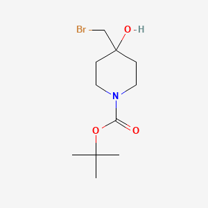molecular formula C11H20BrNO3 B2541706 tert-Butyl 4-(bromomethyl)-4-hydroxypiperidine-1-carboxylate CAS No. 1594722-78-7