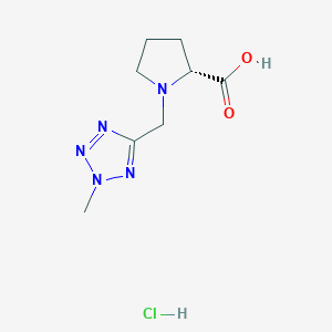 molecular formula C8H14ClN5O2 B2541710 ((2-甲基-2H-四唑-5-基)甲基)-D-脯氨酸盐酸盐 CAS No. 2137029-01-5