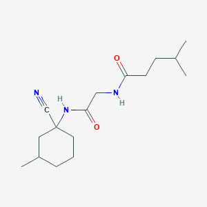 molecular formula C16H27N3O2 B2541711 N-[2-[(1-Cyano-3-methylcyclohexyl)amino]-2-oxoethyl]-4-methylpentanamide CAS No. 1385276-09-4