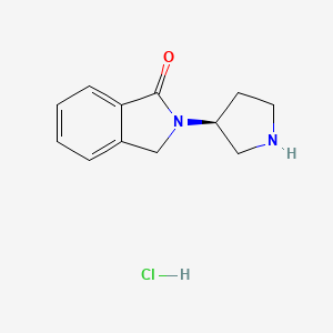 molecular formula C12H15ClN2O B2541715 (S)-2-(Pyrrolidin-3-yl)isoindolin-1-one hydrochloride CAS No. 1787191-35-8