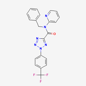 molecular formula C21H15F3N6O B2541720 N-苄基-N-(吡啶-2-基)-2-(4-(三氟甲基)苯基)-2H-四唑-5-羧酰胺 CAS No. 1396759-18-4