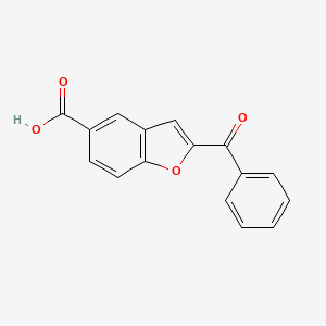 molecular formula C16H10O4 B2541725 2-Benzoyl-1-benzofuran-5-carboxylic acid CAS No. 773872-42-7