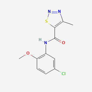 molecular formula C11H10ClN3O2S B2541726 N-(5-chloro-2-methoxyphenyl)-4-methylthiadiazole-5-carboxamide CAS No. 881443-83-0