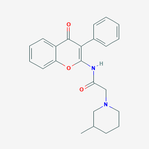 molecular formula C23H24N2O3 B2541738 2-(3-methylpiperidin-1-yl)-N-(4-oxo-3-phenyl-4H-chromen-2-yl)acetamide CAS No. 879567-52-9