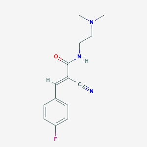 molecular formula C14H16FN3O B254174 2-cyano-N-[2-(dimethylamino)ethyl]-3-(4-fluorophenyl)acrylamide 