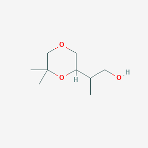 molecular formula C9H18O3 B2541745 2-(6,6-Dimethyl-1,4-dioxan-2-yl)propan-1-ol CAS No. 2248317-48-6