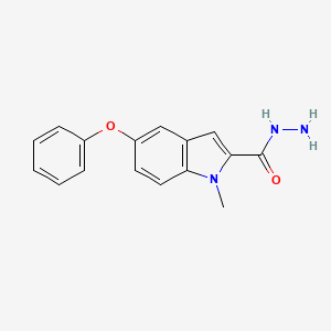 molecular formula C16H15N3O2 B2541749 1-甲基-5-苯氧基-1H-吲哚-2-甲酰肼 CAS No. 732251-06-8