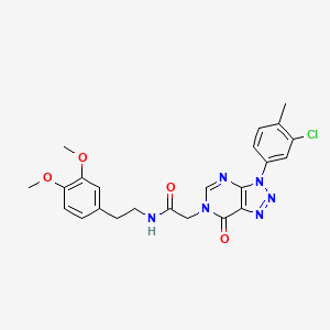 2-(3-(3-chloro-4-methylphenyl)-7-oxo-3H-[1,2,3]triazolo[4,5-d]pyrimidin-6(7H)-yl)-N-(3,4-dimethoxyphenethyl)acetamide