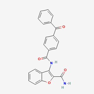 molecular formula C23H16N2O4 B2541758 3-(4-Benzoylbenzamido)benzofuran-2-carboxamide CAS No. 477511-28-7