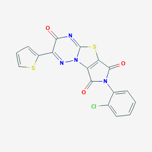 molecular formula C17H7ClN4O3S2 B254176 7-(2-chlorophenyl)-2-(2-thienyl)-3H,6H-pyrrolo[3',4':4,5][1,3]thiazolo[3,2-b][1,2,4]triazine-3,6,8(7H)-trione 
