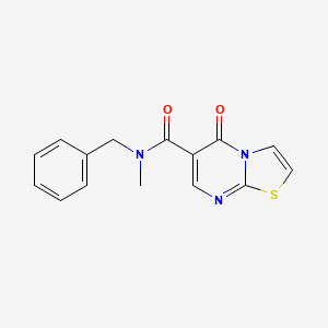 molecular formula C15H13N3O2S B2541762 N-苄基-N-甲基-5-氧代-5H-噻唑并[3,2-a]嘧啶-6-甲酰胺 CAS No. 851943-42-5