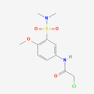 molecular formula C11H15ClN2O4S B2541763 2-chloro-N-[3-(dimethylsulfamoyl)-4-methoxyphenyl]acetamide CAS No. 878218-48-5