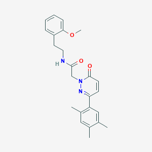 molecular formula C24H27N3O3 B2541774 N-(2-甲氧基苯乙基)-2-(6-氧代-3-(2,4,5-三甲基苯基)吡哒嗪-1(6H)-基)乙酰胺 CAS No. 941931-05-1