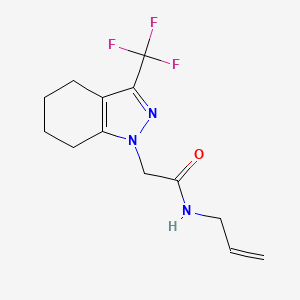 molecular formula C13H16F3N3O B2541776 N-allyl-2-(3-(trifluoromethyl)-4,5,6,7-tetrahydroindazol-1-yl)acetamide CAS No. 1258652-68-4