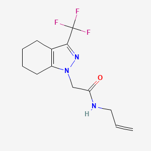 molecular formula C13H16F3N3O B2541776 N-烯丙基-2-(3-(三氟甲基)-4,5,6,7-四氢吲哚-1-基)乙酰胺 CAS No. 1258652-68-4