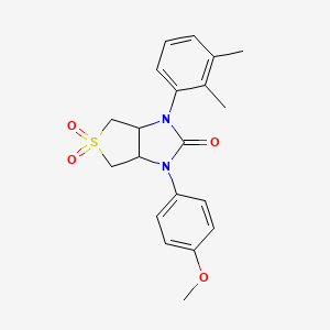 molecular formula C20H22N2O4S B2541795 1-(2,3-二甲苯基)-3-(4-甲氧基苯基)四氢-1H-噻吩并[3,4-d]咪唑-2(3H)-酮 5,5-二氧化物 CAS No. 878425-85-5