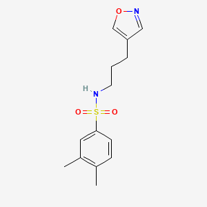 molecular formula C14H18N2O3S B2541808 N-(3-(isoxazol-4-yl)propyl)-3,4-dimethylbenzenesulfonamide CAS No. 1903602-82-3