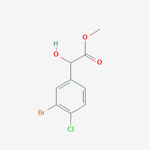 molecular formula C9H8BrClO3 B2541814 Methyl 2-(3-bromo-4-chlorophenyl)-2-hydroxyacetate CAS No. 1548534-80-0