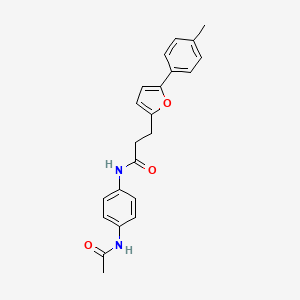 molecular formula C22H22N2O3 B2541818 N-[4-(acetylamino)phenyl]-3-[5-(4-methylphenyl)furan-2-yl]propanamide CAS No. 923201-84-7