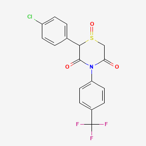 2-(4-Chlorophenyl)-4-[4-(trifluoromethyl)phenyl]-1lambda~4~,4-thiazinane-1,3,5-trione