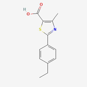 molecular formula C13H13NO2S B2541830 2-(4-ethylphenyl)-4-methyl-1,3-thiazole-5-carboxylic Acid CAS No. 343322-60-1
